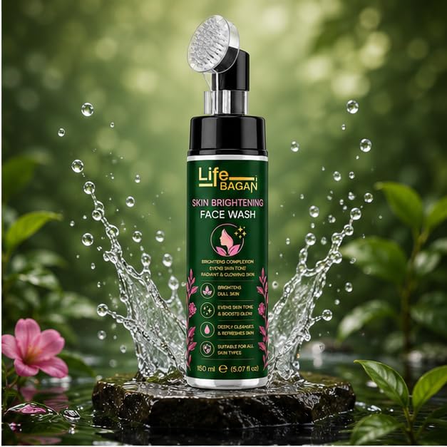 Life Bagan Skin Brightening Face Wash | Gentle Daily Facial Cleanser for Fresh & Radiant-Looking Skin | Removes Dirt, Oil & Impurities | Suitable for All Skin Types | 150ml