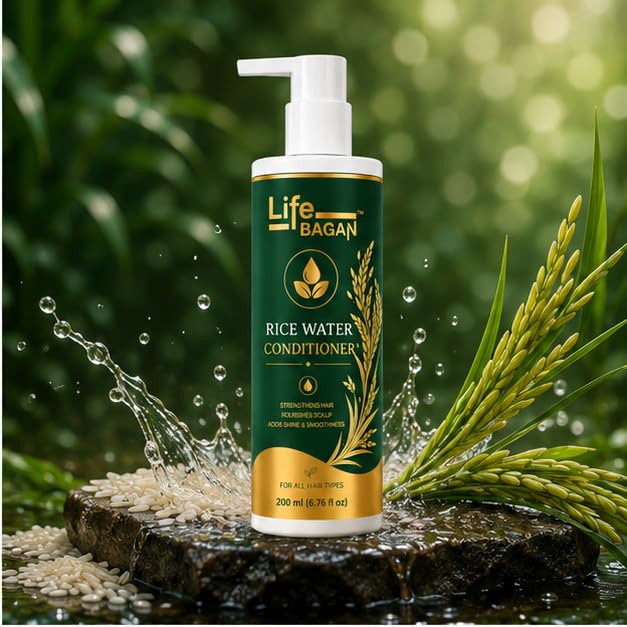 Life Bagan Rice Water Conditioner | Hair Conditioner for Soft, Smooth & Manageable Hair | Daily Hair Care Formula | Suitable for All Hair Types | 200ml