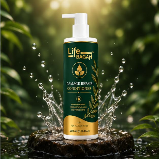 Life Bagan Damage Repair Conditioner | Hair Conditioner for Soft, Smooth & Manageable Hair | Daily Hair Care Formula | Suitable for All Hair Types | 200ml