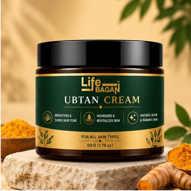Life Bagan Ubtan Face Cream | Daily Moisturizing Face Cream for Soft, Smooth & Healthy-Looking Skin | Lightweight Formula for Nourished & Radiant-Looking Skin | Suitable for All Skin Types | 50g