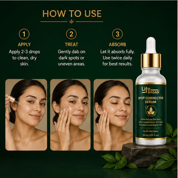 Life Bagan Face Serum | Lightweight Daily Facial Serum for Radiant, Smooth & Healthy-Looking Skin | Fast Absorbing Non-Greasy Formula | Suitable for All Skin Types | 30ml