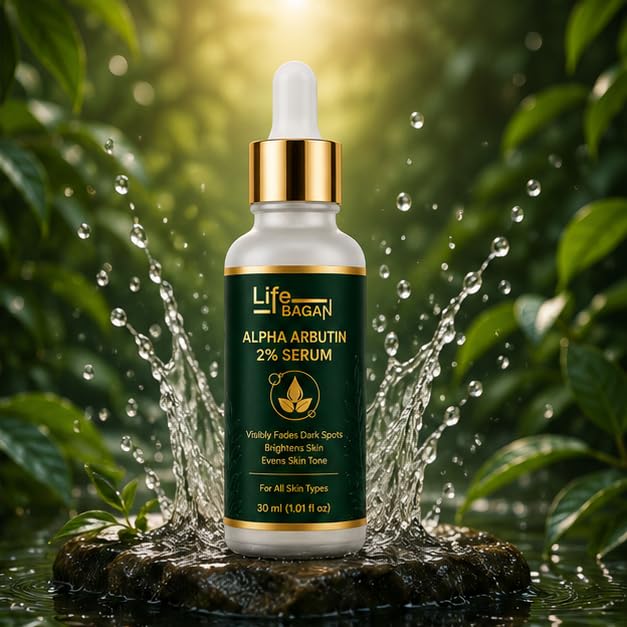 Life Bagan Alpha Arbutin 2% Face Serum | Lightweight Daily Facial Serum for Even-Looking & Healthy-Looking Skin | Fast Absorbing Formula | Suitable for All Skin Types | 30ml
