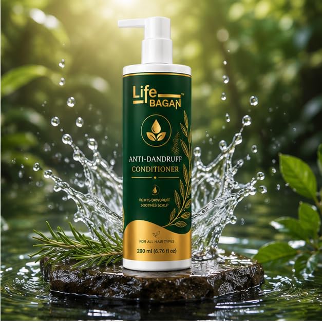 Life Bagan Anti Dandruff Conditioner | Hair Conditioner for Soft, Smooth & Manageable Hair | Daily Hair Care Formula | Suitable for All Hair Types | 200ml