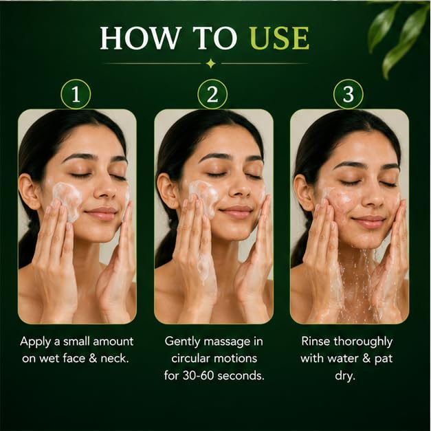 Life Bagan Green Tea Face Wash | Gentle Daily Facial Cleanser for Refreshing & Cleansing Skin | Removes Dirt, Oil & Impurities | Suitable for All Skin Types | 100ml
