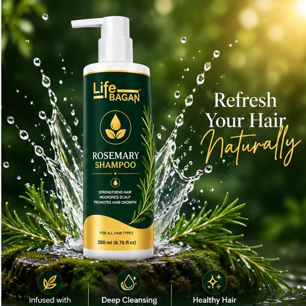 Life Bagan Anti Dandruff Shampoo | Gentle Hair & Scalp Cleanser for Fresh, Clean & Healthy-Looking Hair | Daily Hair Care Formula | Suitable for All Hair Types | 200ml