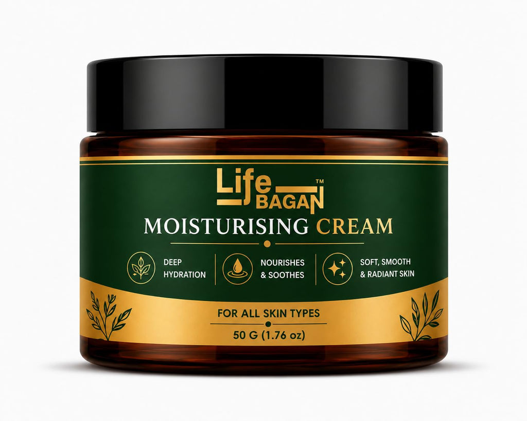 Life Bagan Moisturising Face Cream | Daily Moisturizer for Soft, Smooth & Healthy-Looking Skin | Lightweight Hydrating Formula | Suitable for All Skin Types | 50g