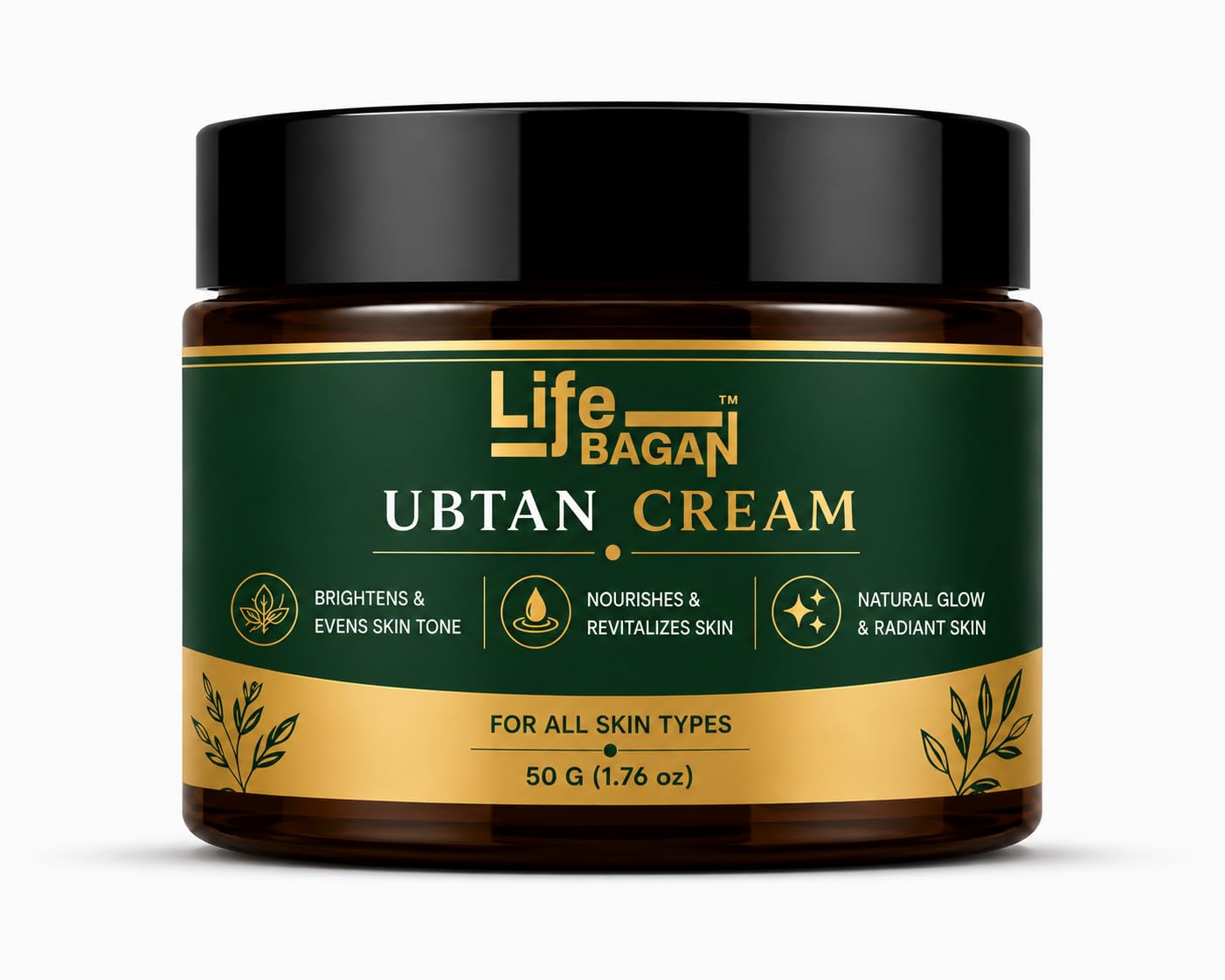 Life Bagan Ubtan Face Cream | Daily Moisturizing Face Cream for Soft, Smooth & Healthy-Looking Skin | Lightweight Formula for Nourished & Radiant-Looking Skin | Suitable for All Skin Types | 50g