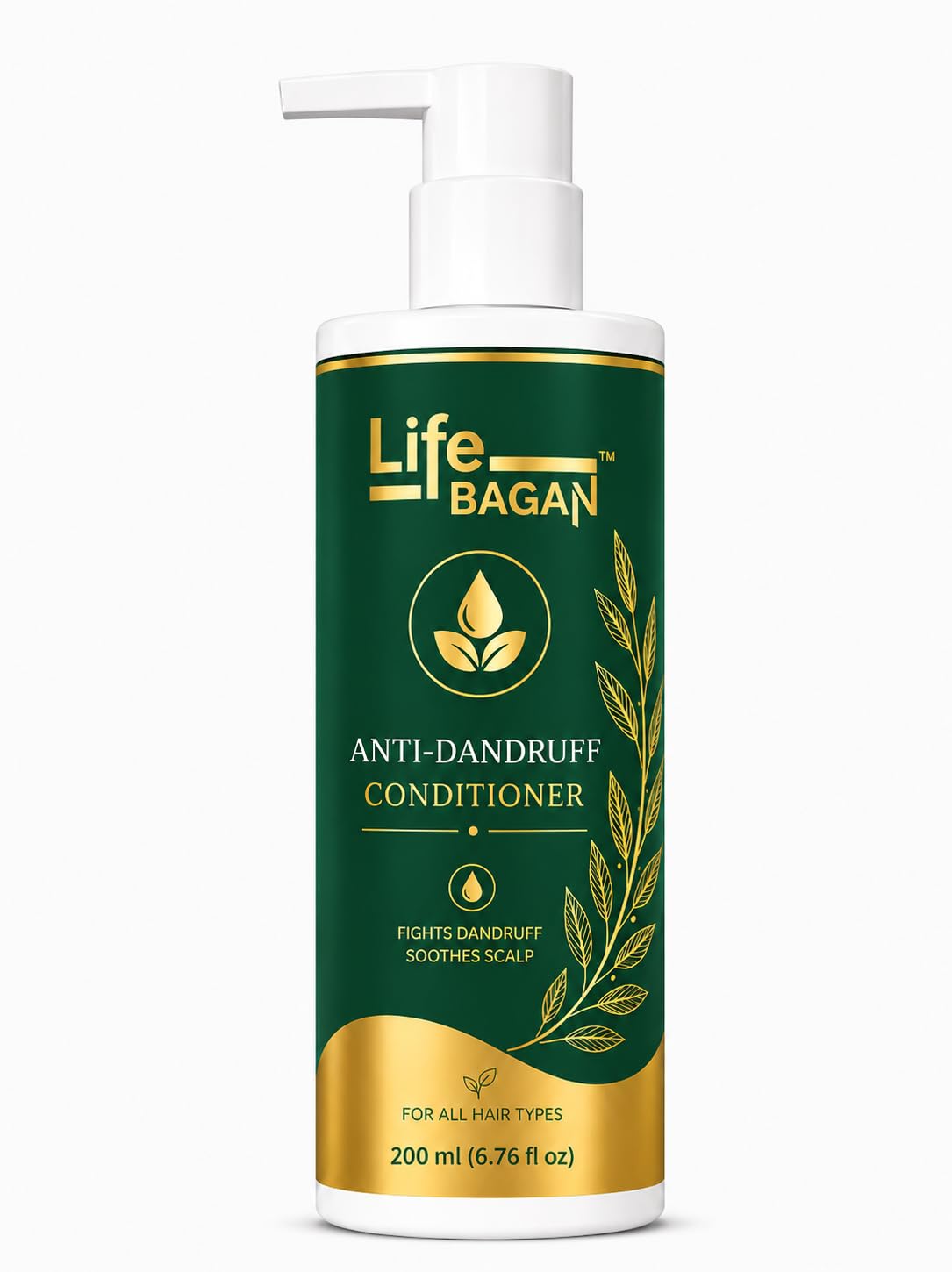 Life Bagan Anti Dandruff Conditioner | Hair Conditioner for Soft, Smooth & Manageable Hair | Daily Hair Care Formula | Suitable for All Hair Types | 200ml