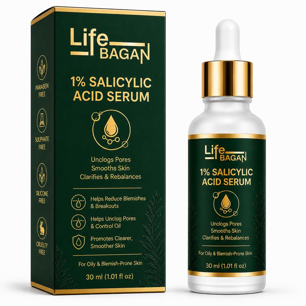 Life Bagan 1% Salicylic Acid Face Wash | Gentle Daily Facial Cleanser for Fresh & Healthy-Looking Skin | Lightweight Cleansing Formula | Suitable for Oily & Combination Skin | 30ml