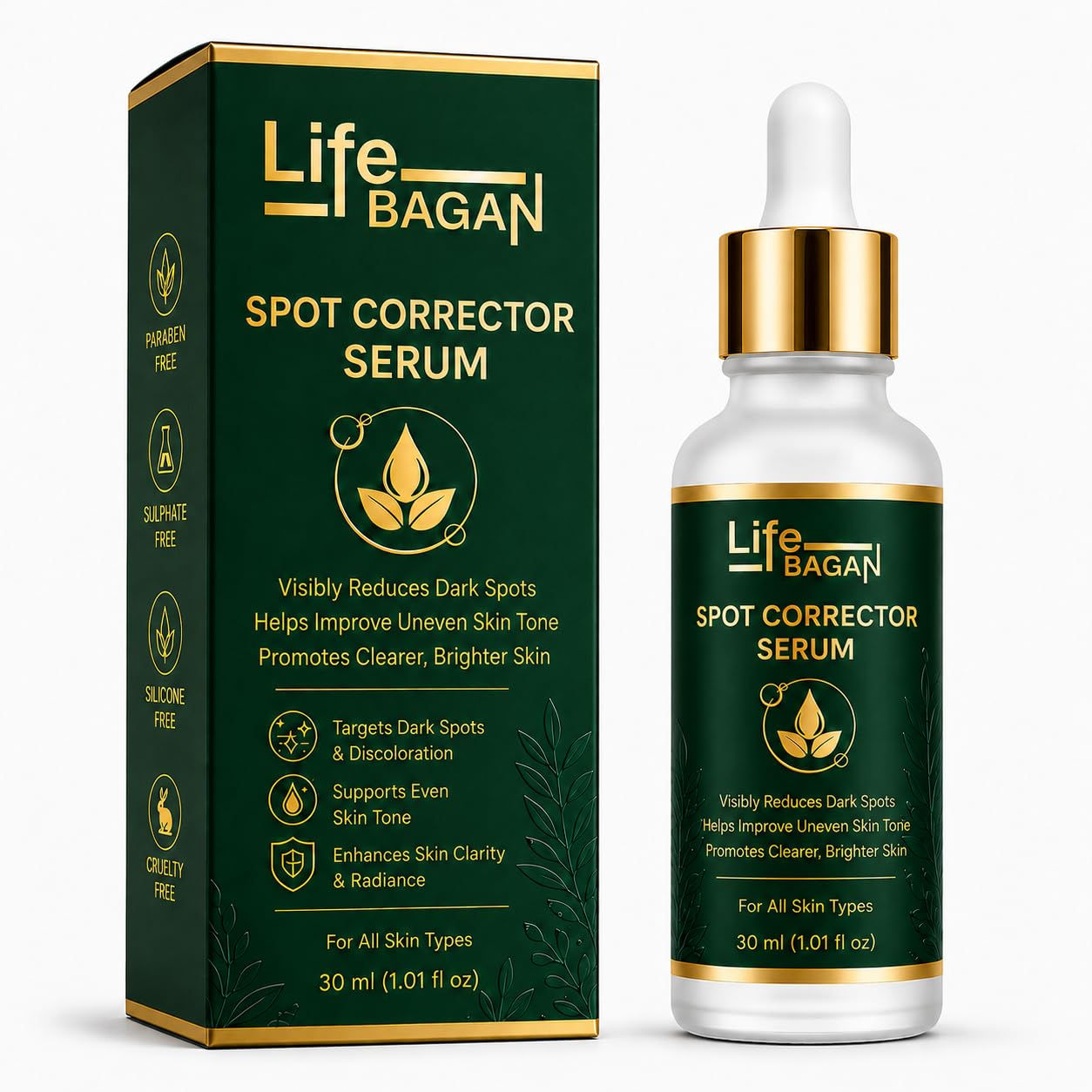Life Bagan Face Serum | Lightweight Daily Facial Serum for Radiant, Smooth & Healthy-Looking Skin | Fast Absorbing Non-Greasy Formula | Suitable for All Skin Types | 30ml